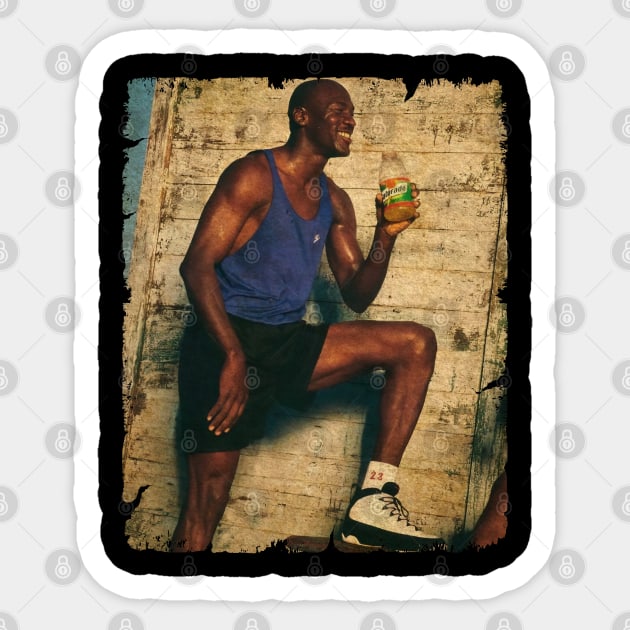 Michael Jordan Drinks Orange Juice Sticker by MJ23STORE